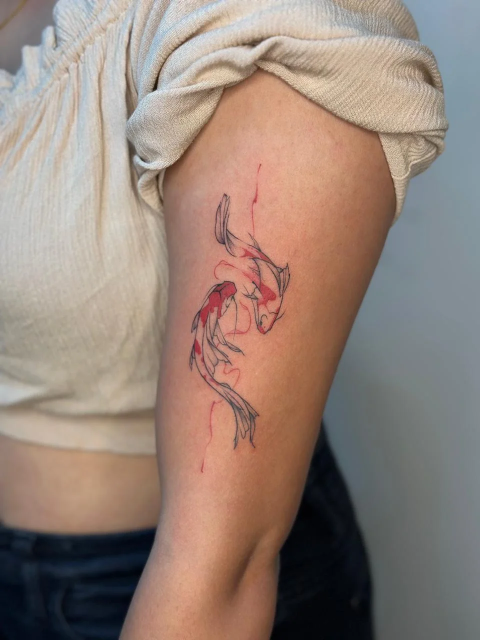 Traditional Tattoo in Bangalore - Colorful Fish Design by Professional Artist