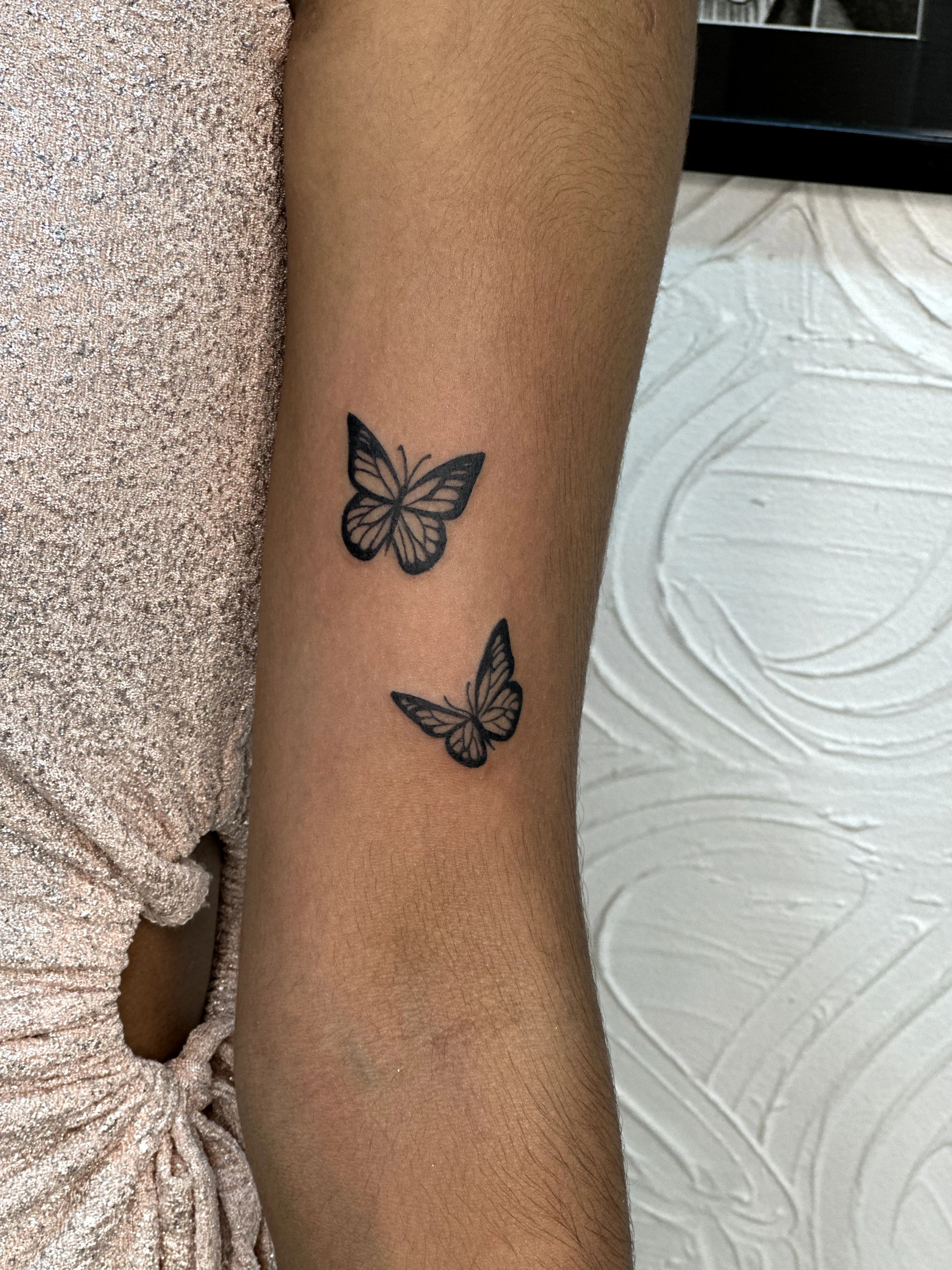 Minimalist Butterfly Tattoo in Bangalore - Small Design by Professional Artist
